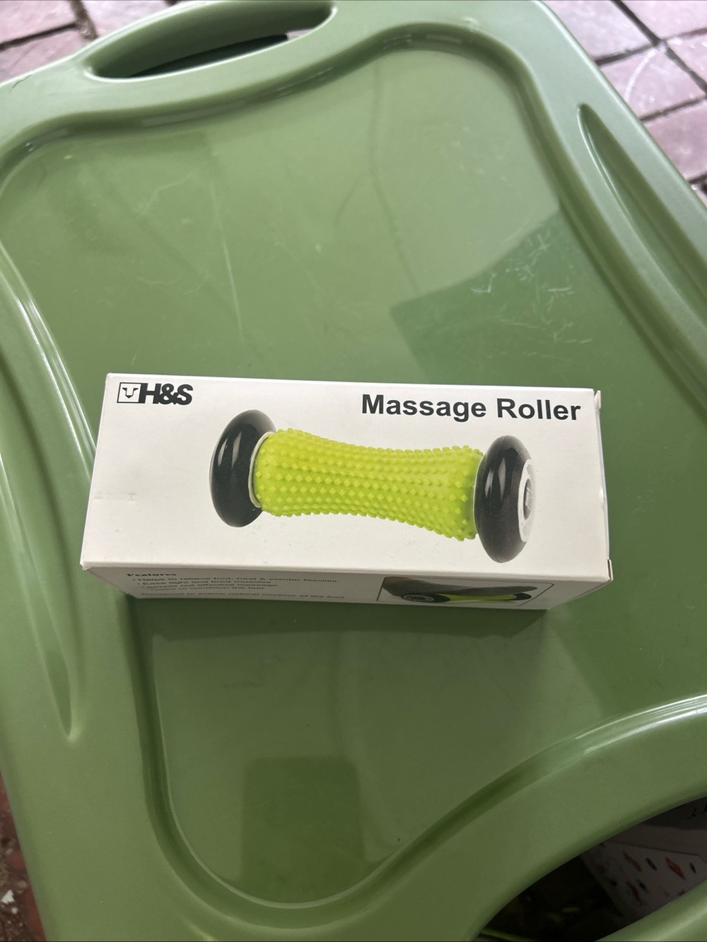 Green Textured Massage Roller for Targeted Relief